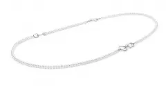 Design-Perlenkette lang, weiß rund 4-4.5 mm, 84 cm Länge, Elemente und Verschluss 925er Silber, Gaura Pearls, Estland